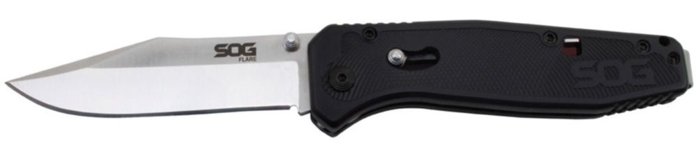 Miniatura Cuchillo Flare Satin Straight - Clam Pack -