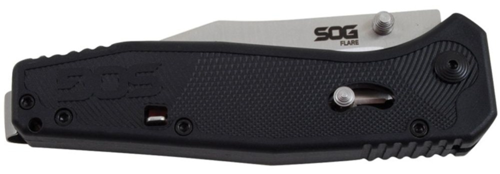 Miniatura Cuchillo Flare Satin Straight - Clam Pack -
