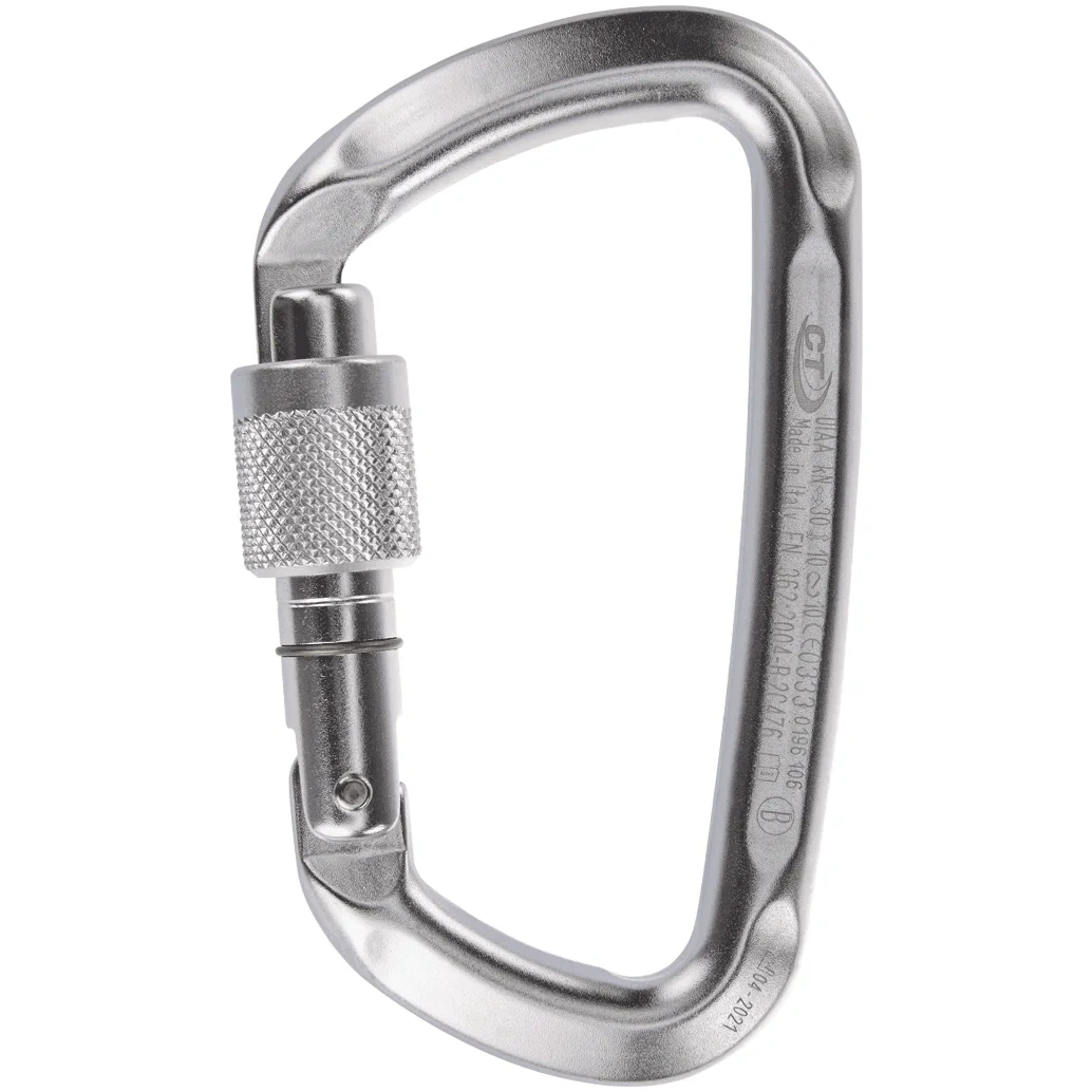 Mosquetón Aluminio Tipo D Rosca 30kN D-Shape