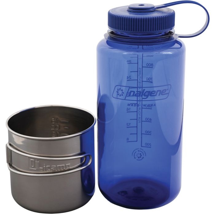 Botella Y Taza Space Saver Stainless Steel With 1 Quart Nalgene 