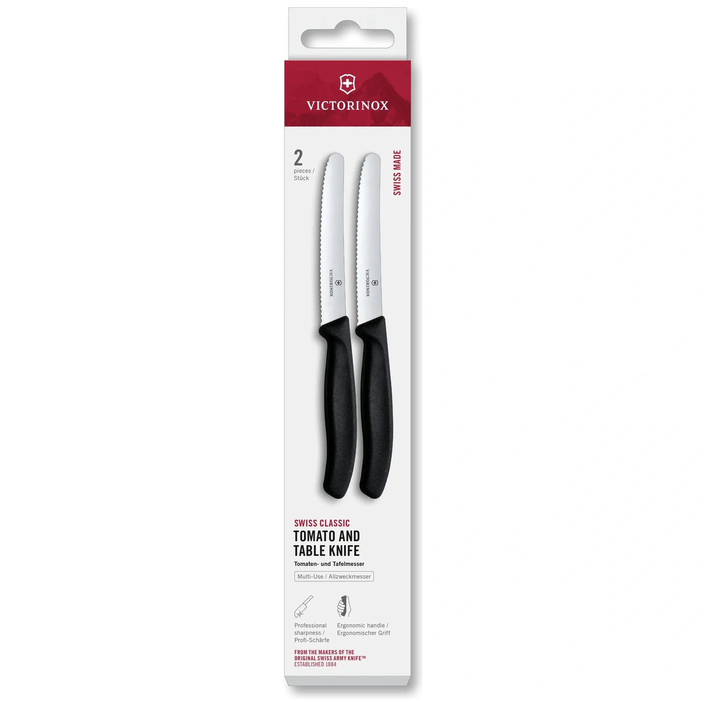 Set de Cuchillos para Tomate y Mesa Swiss Classic 2 Piezas