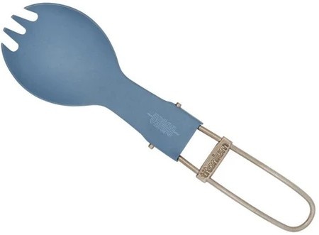 Cuchara Tenedor Titanium Folding Spork - Color: Azul