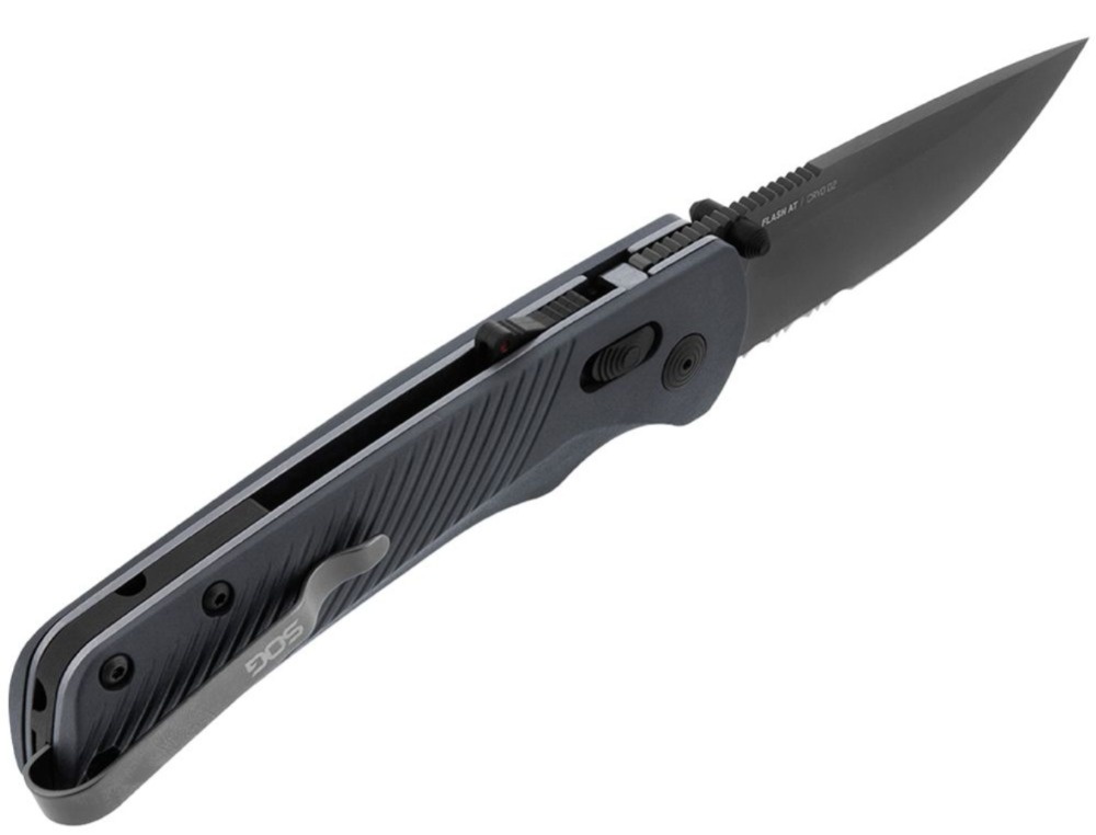 Miniatura Cuchillo Flash AT Urban Partially Serrated - Peg Box  -