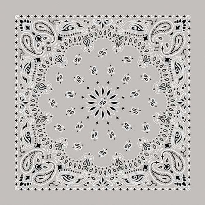 Miniatura Bandana Paisley - Color: Silver