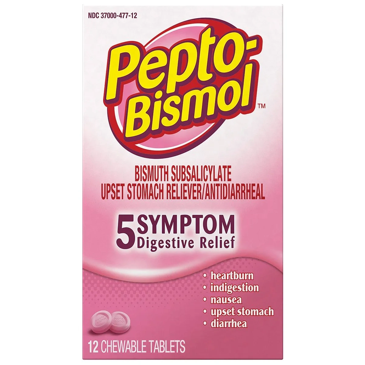 Pepto-Bismol Masticable Frasco de Viaje