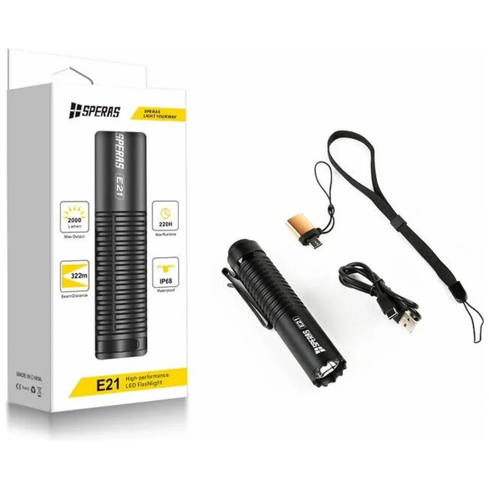 Linterna E21 2000 Lúmenes