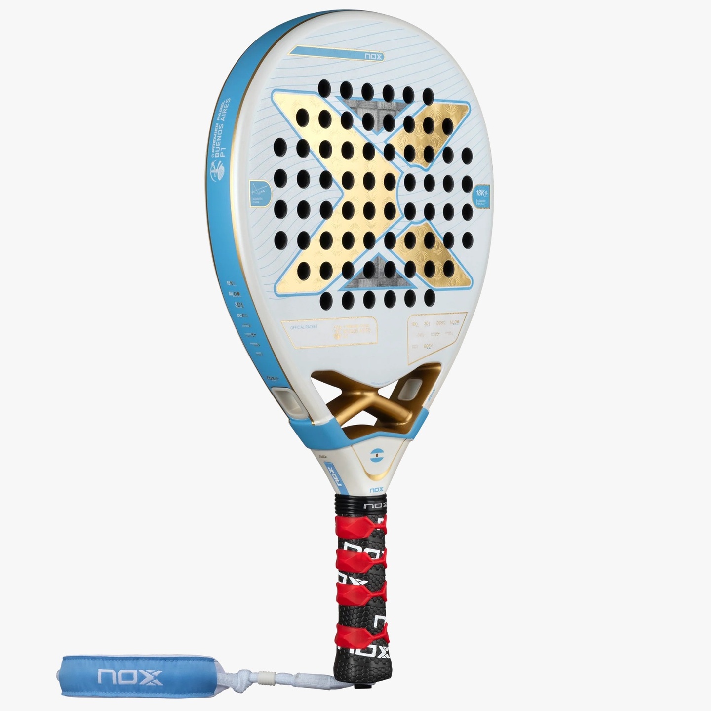 Miniatura Pala Padel AT10 Luxury Genius 18K Alum Buenos Aires Exclusive Edition 2026 + Overgrip + Protector + Llavero -
