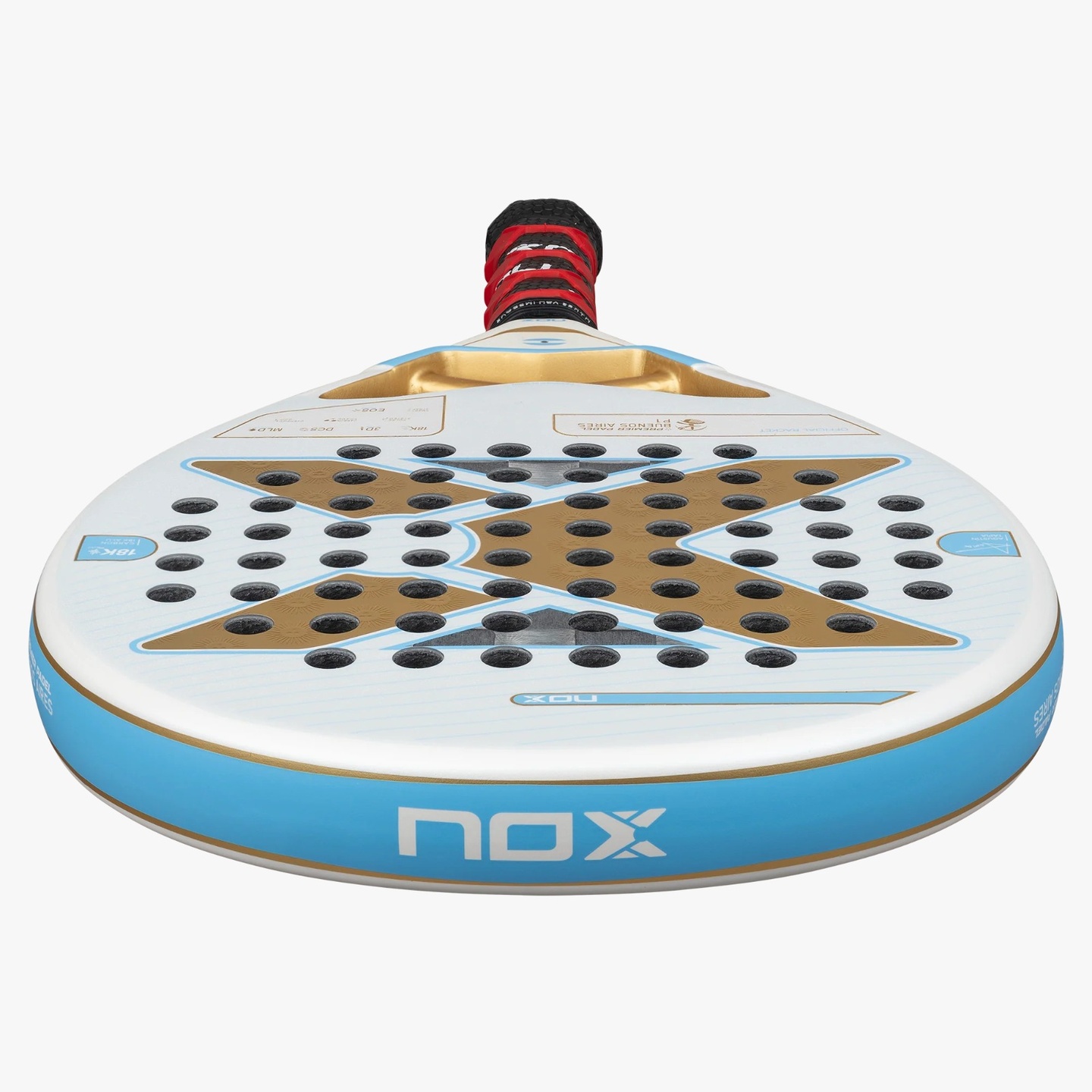Miniatura Pala Padel AT10 Luxury Genius 18K Alum Buenos Aires Exclusive Edition 2026 + Overgrip + Protector + Llavero -