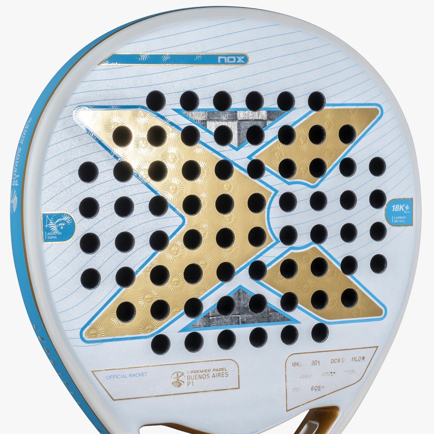 Miniatura Pala Padel AT10 Luxury Genius 18K Alum Buenos Aires Exclusive Edition 2026 + Overgrip + Protector + Llavero -