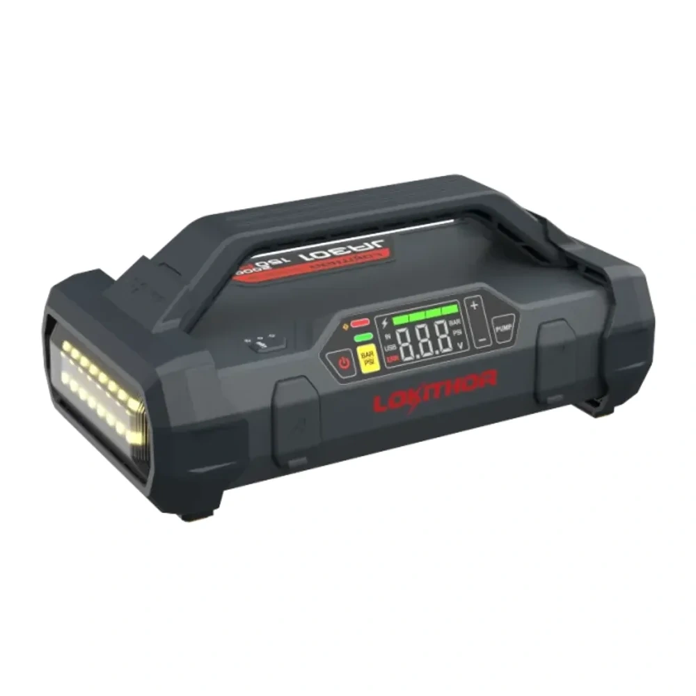 Partidor De Batería 12V 2000 Amp + Compresor De Aire + Linterna + Powerbank
