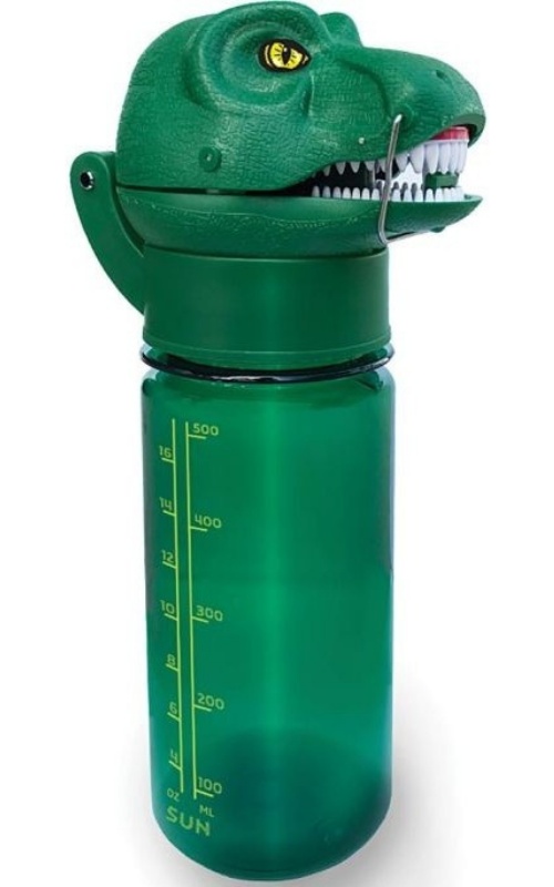 Botella Infantil RoarBottle T-Rex 550 Ml Con Sonido Realista De Dinosaurio Y Tapa Antifugas