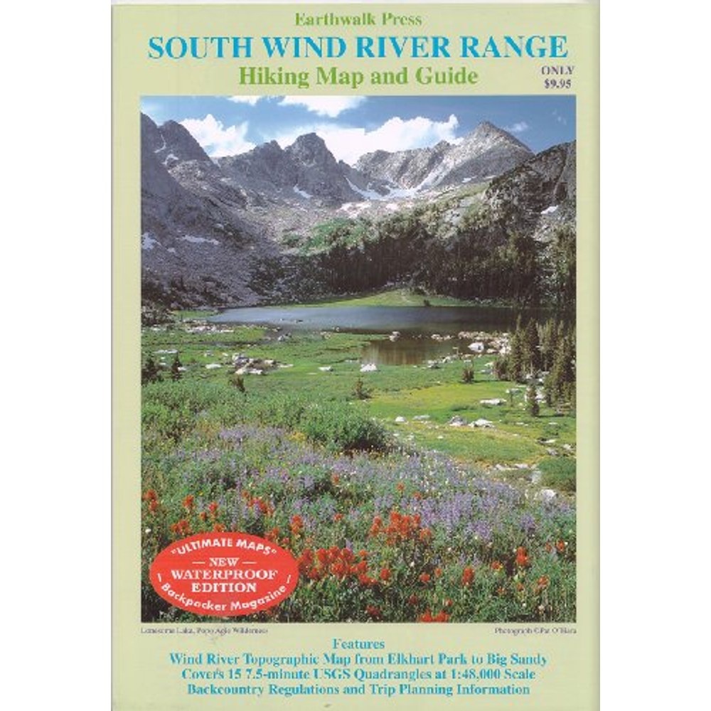 Mapa South Wind River Range Map Guide