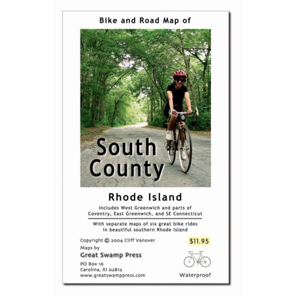 Mapa South County Rhode Island Bike/Road Map