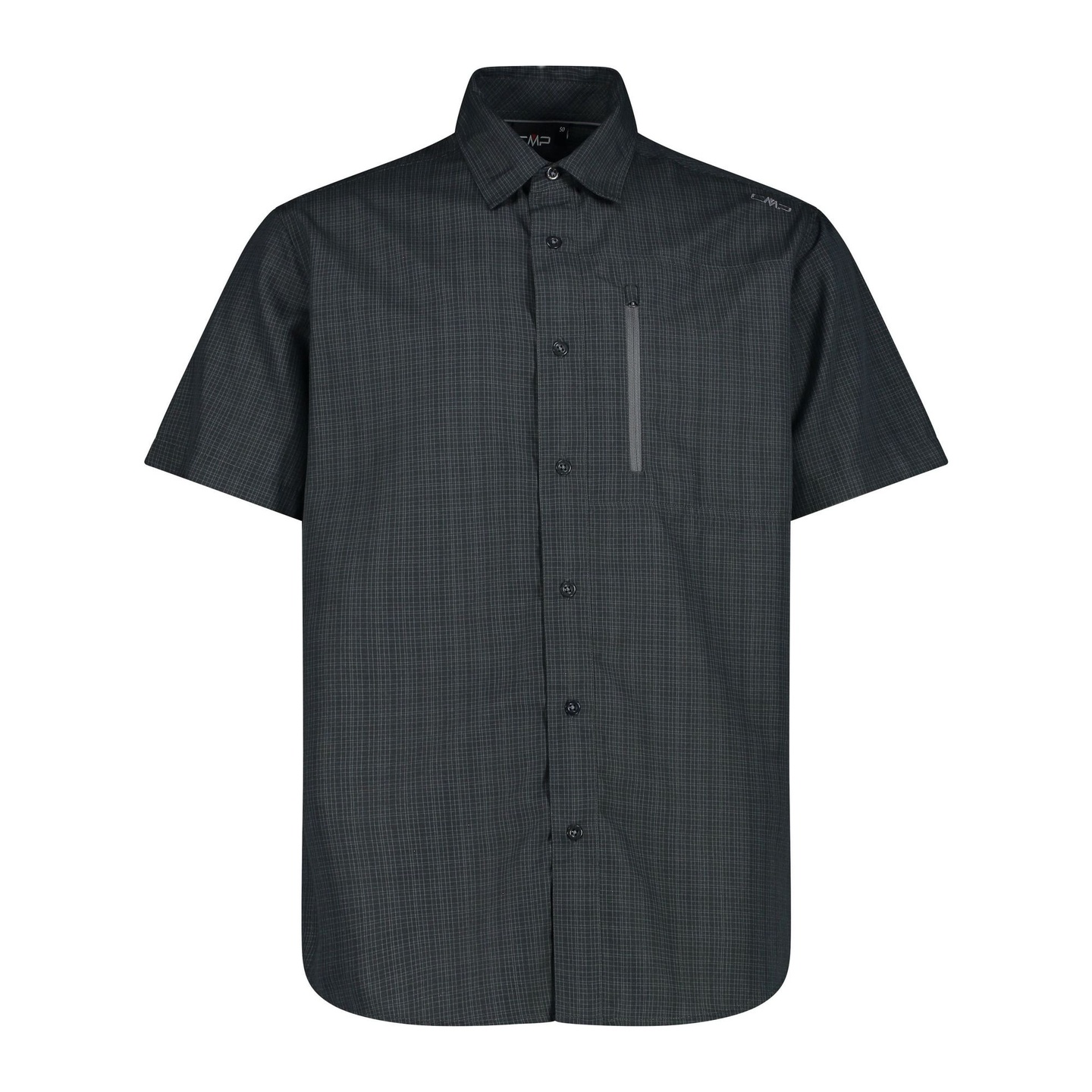 Camisa Hombre Manga Corta Con Bolsillo Con Cierre