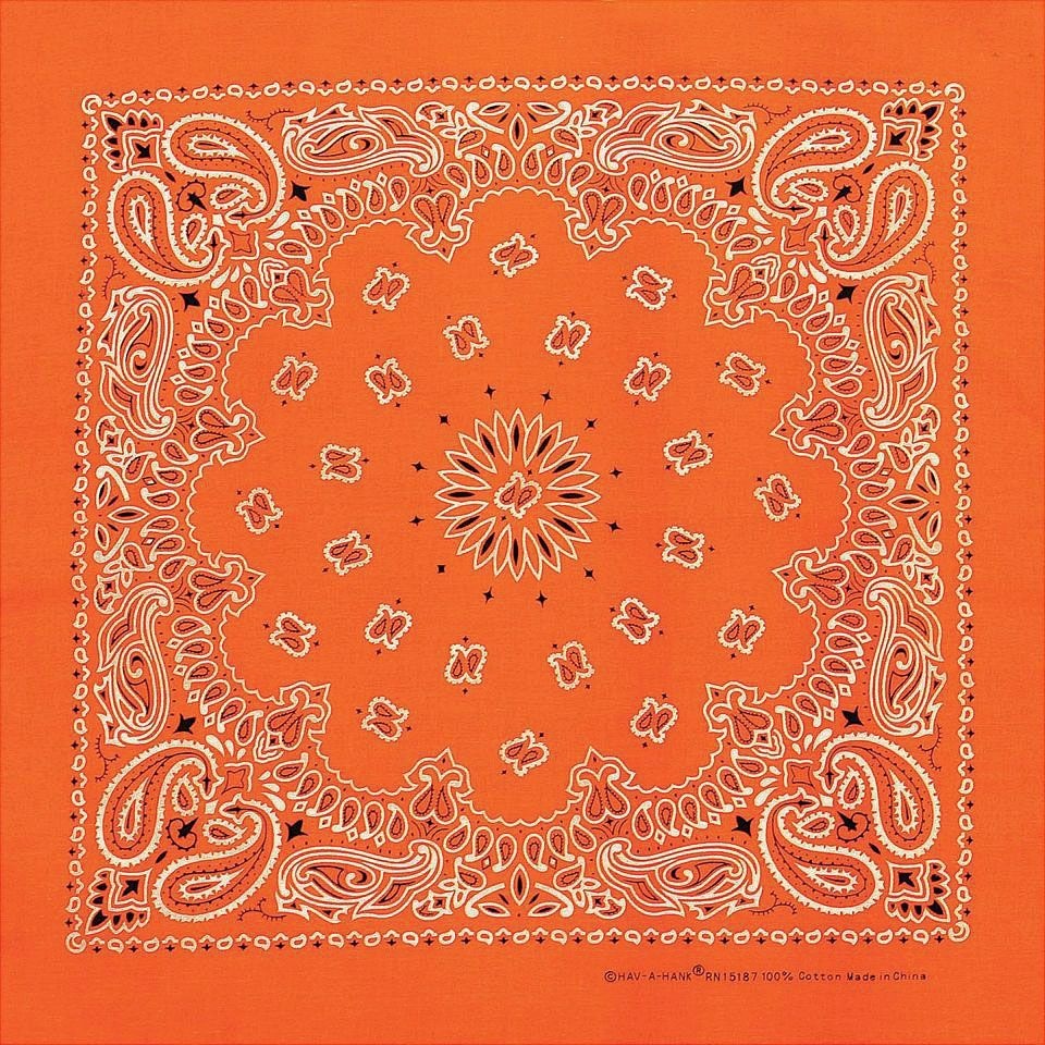 Bandana Neon Paisley - Color: Orange