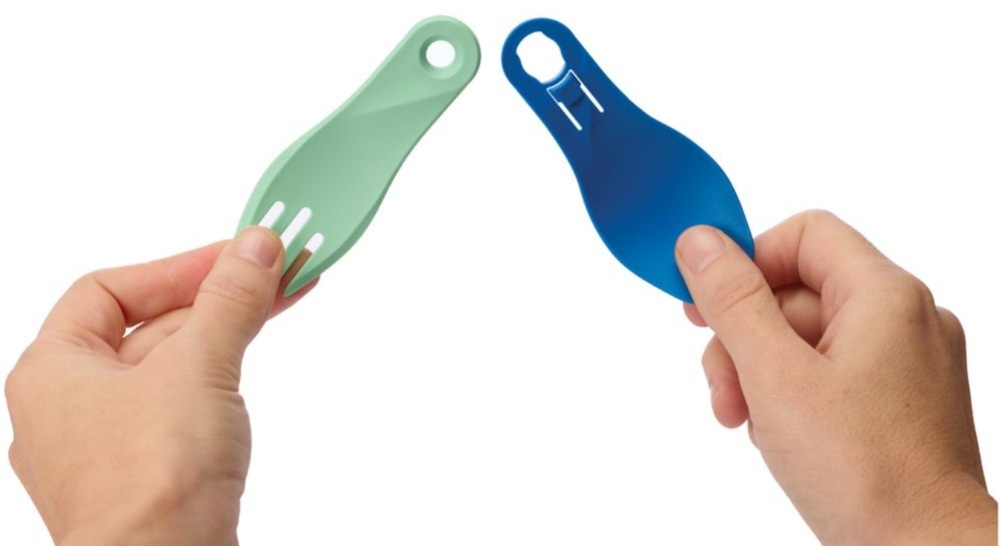 Miniatura Tenedor y Cuchara Plegables Gobites Bio Spin -