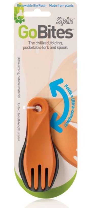 Miniatura Tenedor y Cuchara Plegables Gobites Bio Spin -