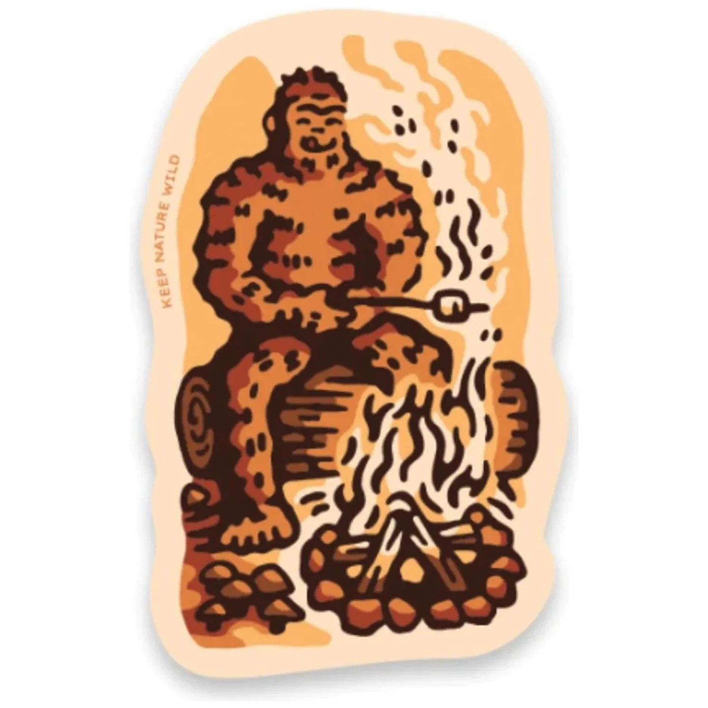 Calcomanía Sasquatch en la Fogata