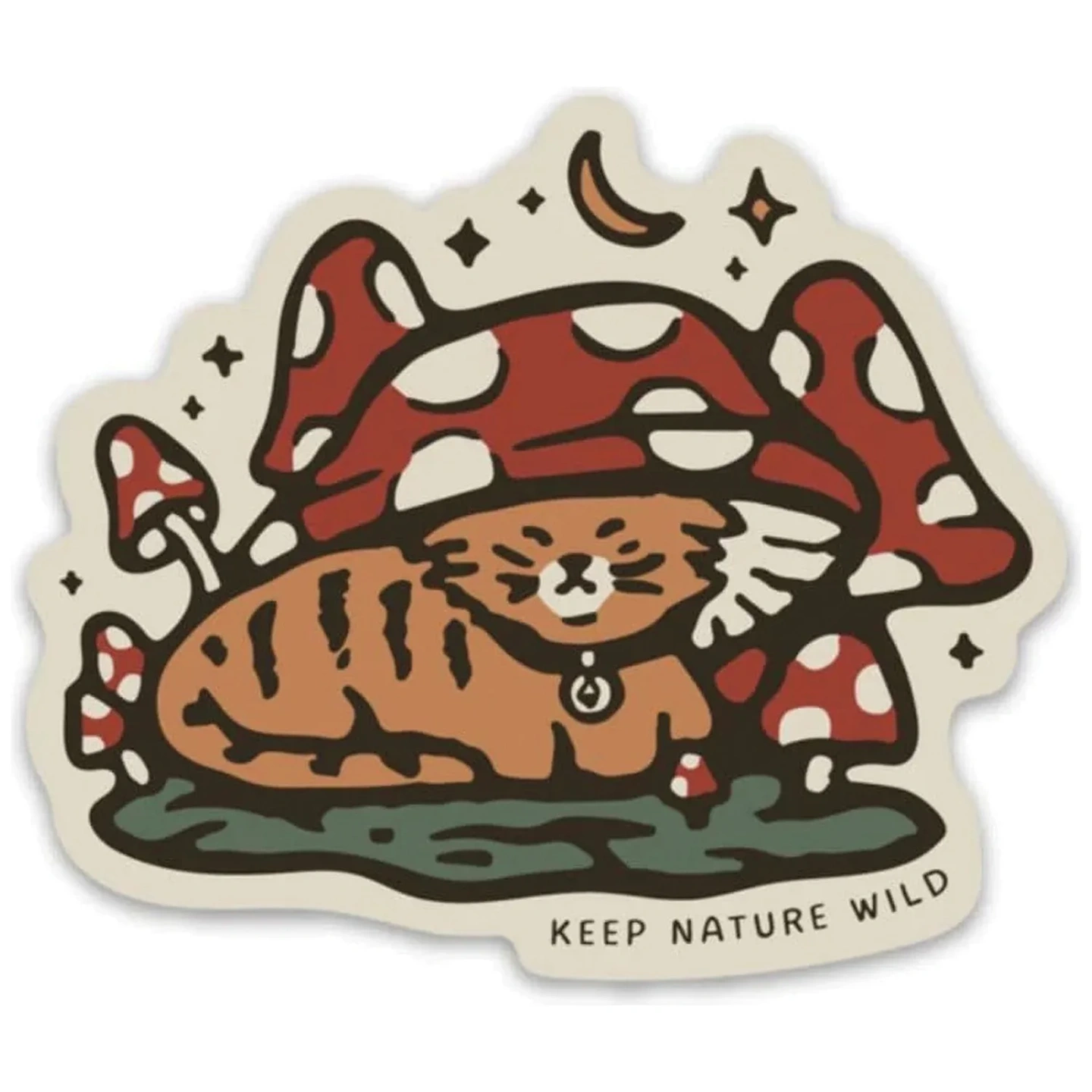 Calcomanía Gato y Hongos