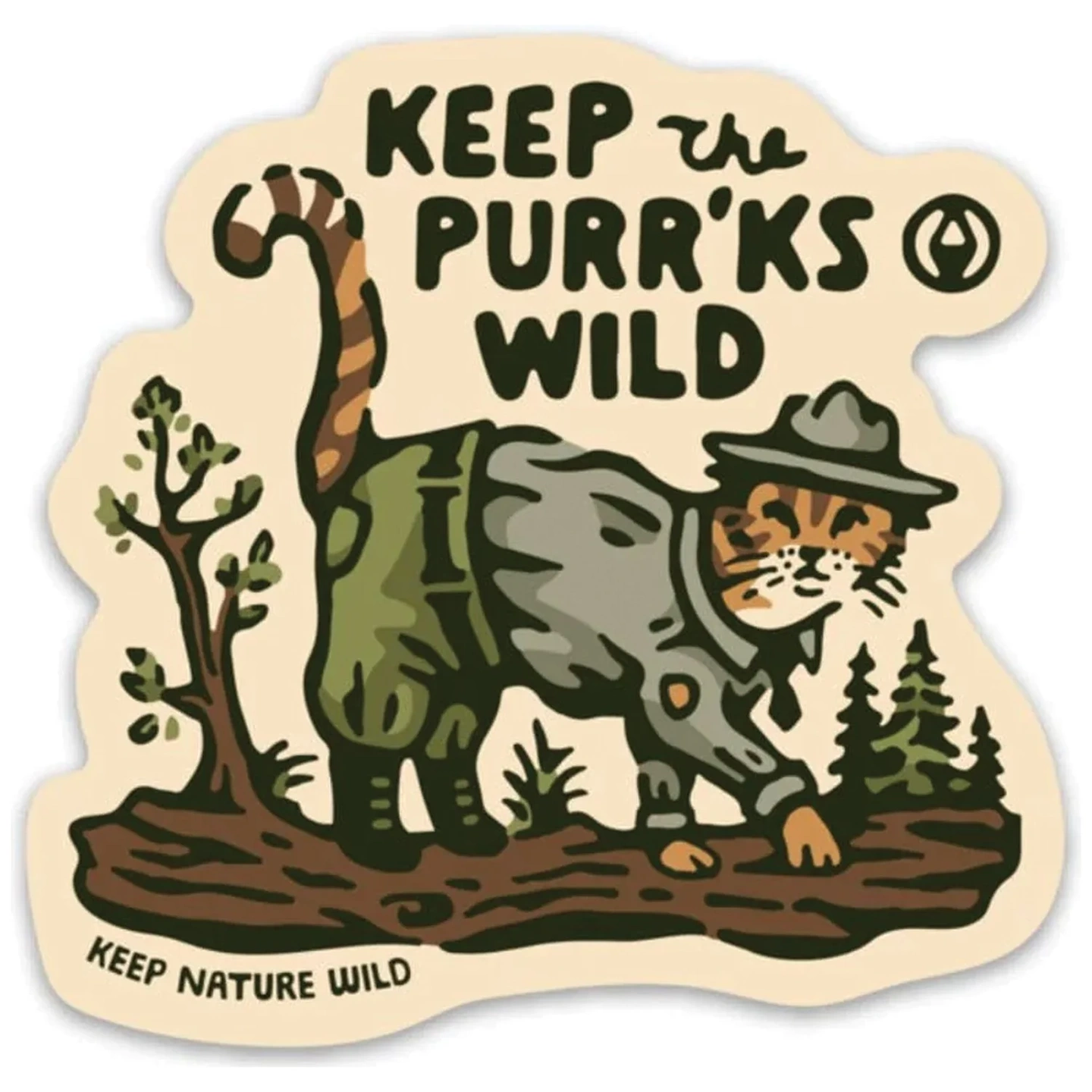 Calcomanía Keep the Purr'ks Wild
