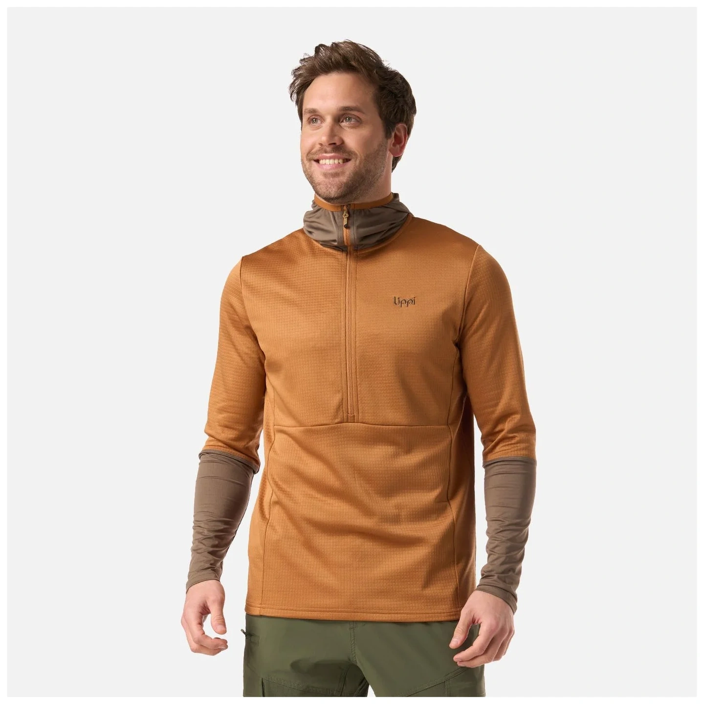 Polerón Hombre Maestri Nano-F 1/4 Zip Hoody Cafe