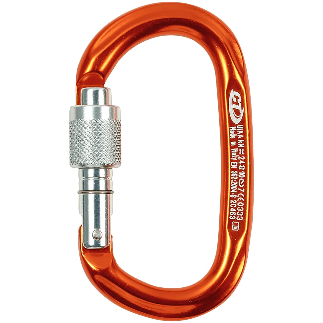 Mosquetón Aluminio Oval Rosca 24kN Pillar SG Naranja