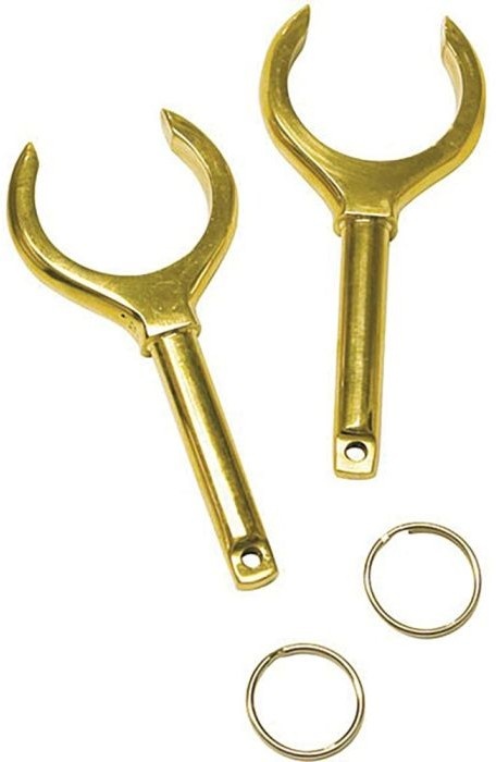Cierre Brass Oar Lock- Lg 2 Pack De Bronce Para Remo Y Soporte De Remos 