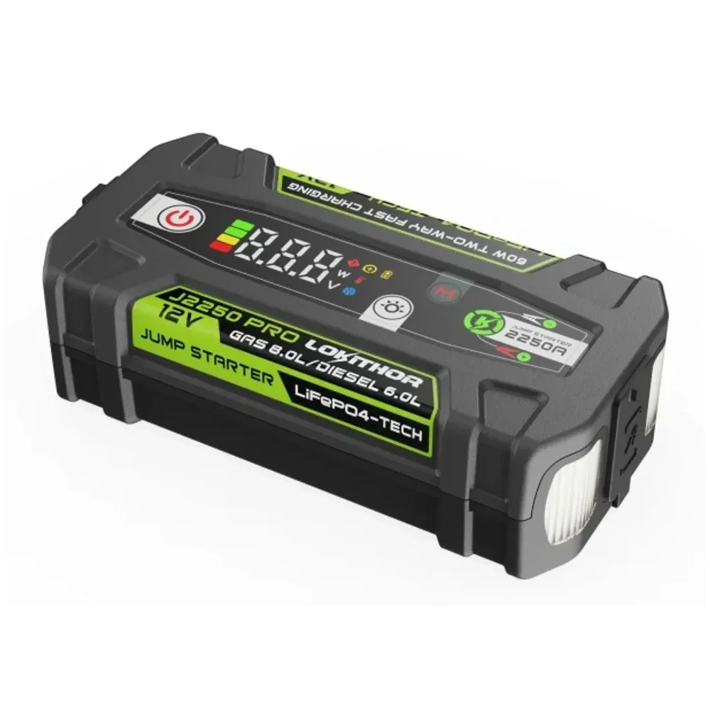Partidor De Batería 12V 2250 Amp + Linterna + Powerbank