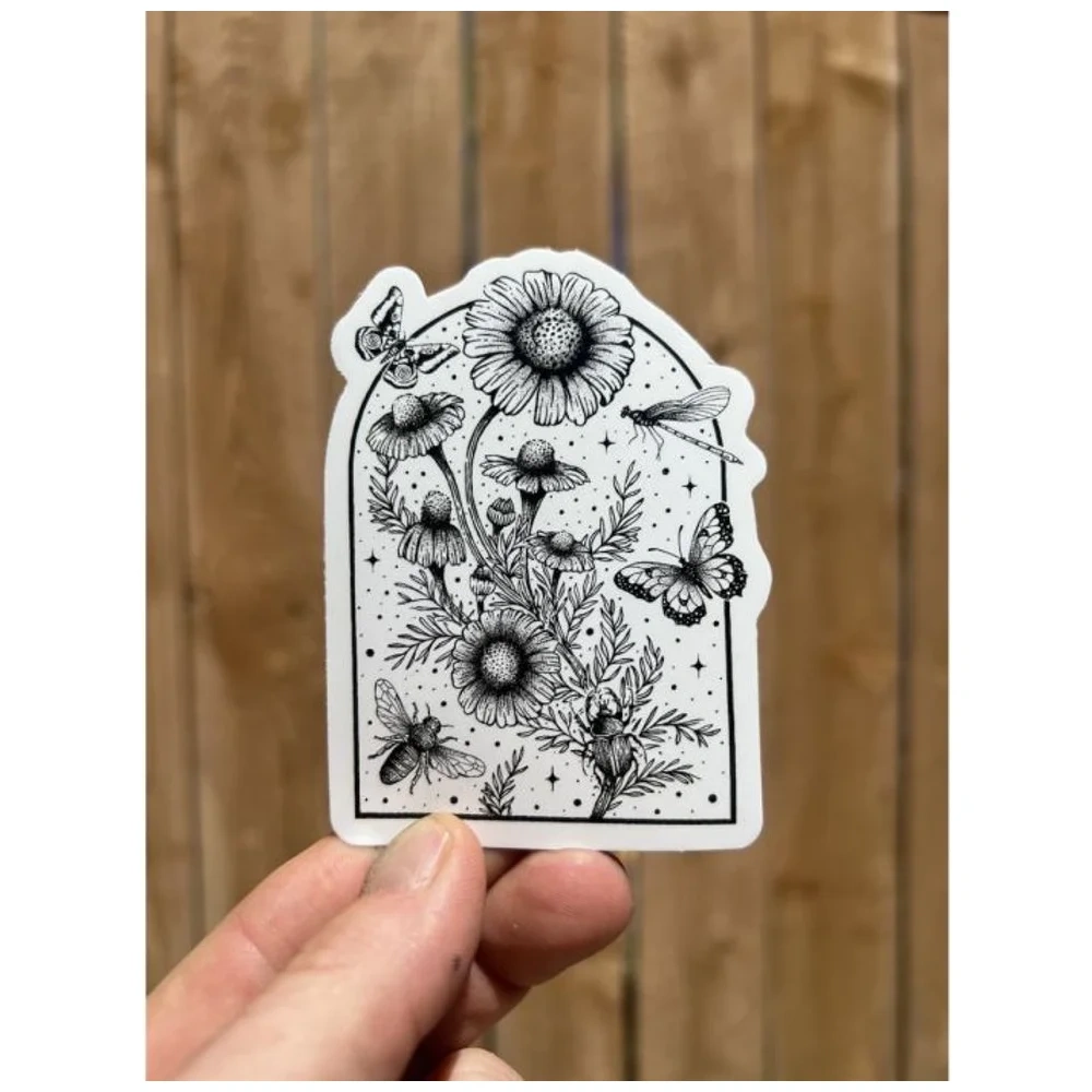 Calcomanía Flores y Amigos