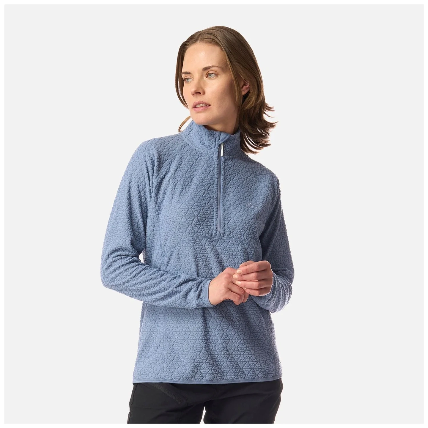 1/4 Zip Azul Piedra
