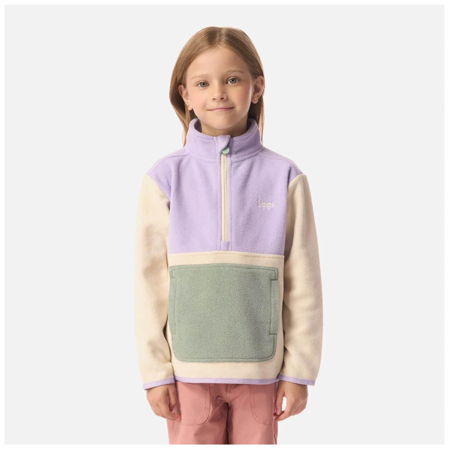 1/4 Zip Sweatshirt Beige