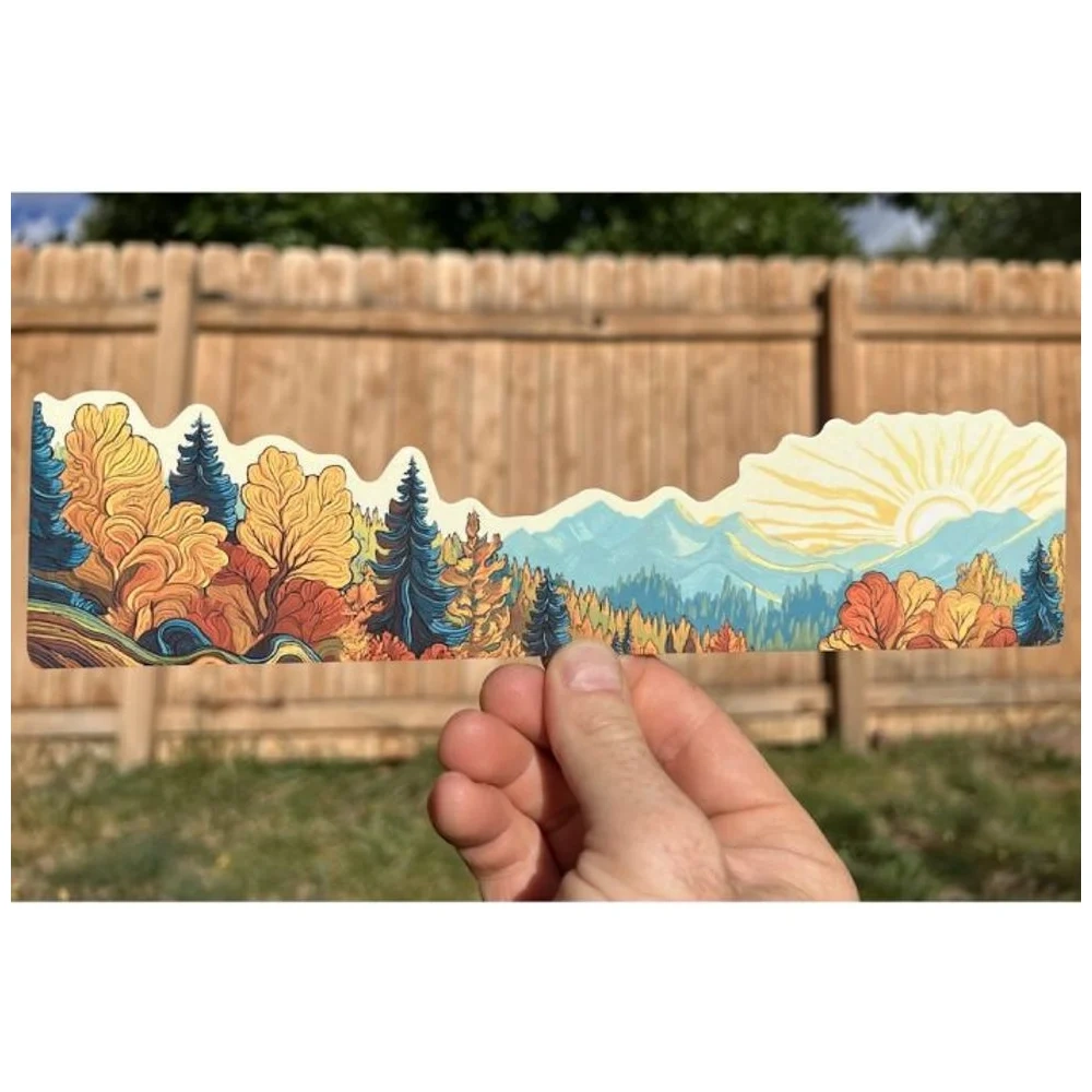 Calcomanía Panorámica Montañas de Otoño