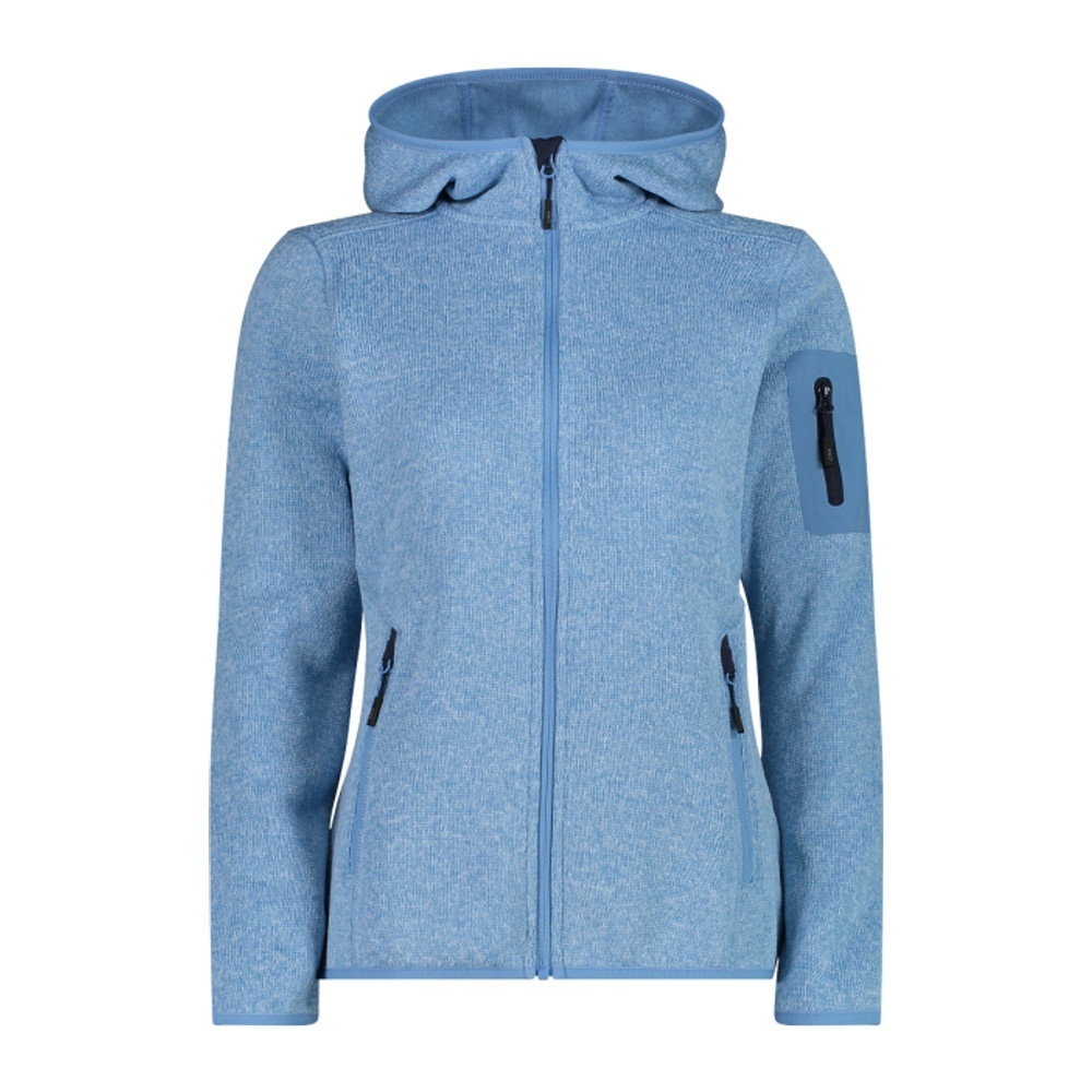 Polar Mujer Mélange Knit-Tech Hooded Heavy