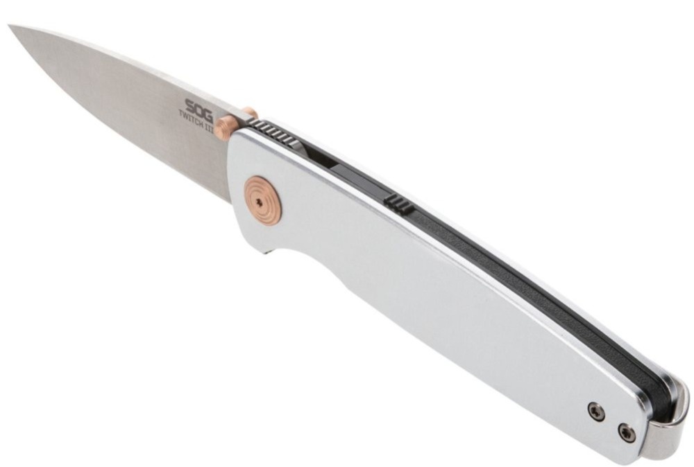 Miniatura Cuchillo Twitch III Satin Rose Gold Polished - Blister Pack  -