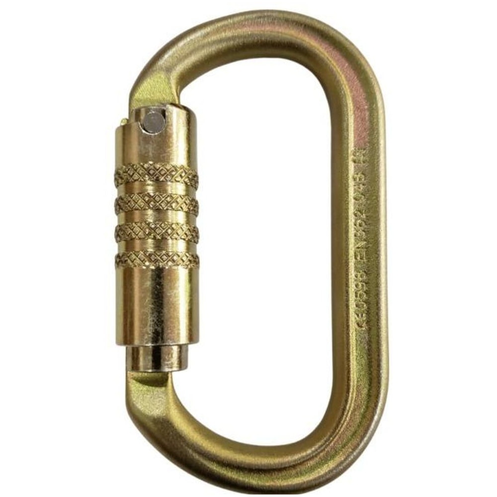 Mosquetón Acero Oval 3 Tiempos 40 kN 