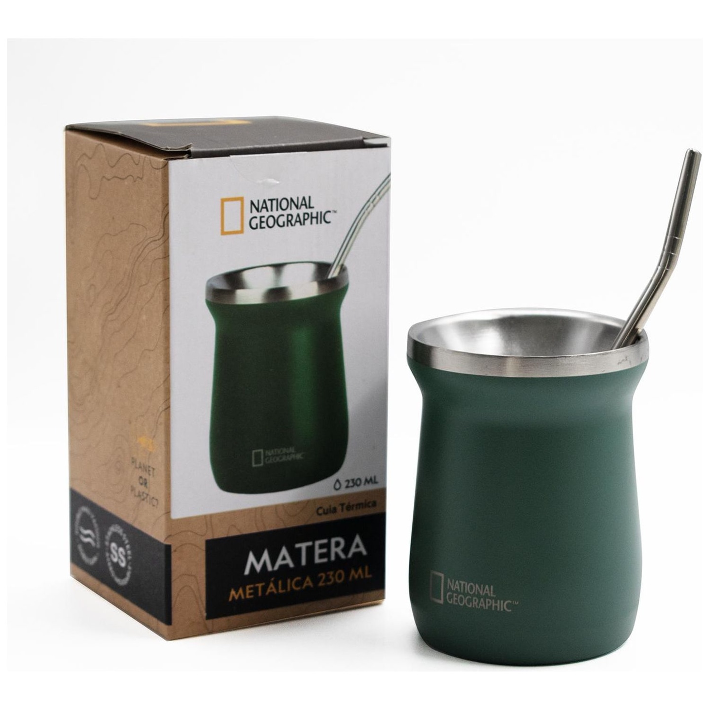 Matera Acero Inoxidable con Bombilla 230ml