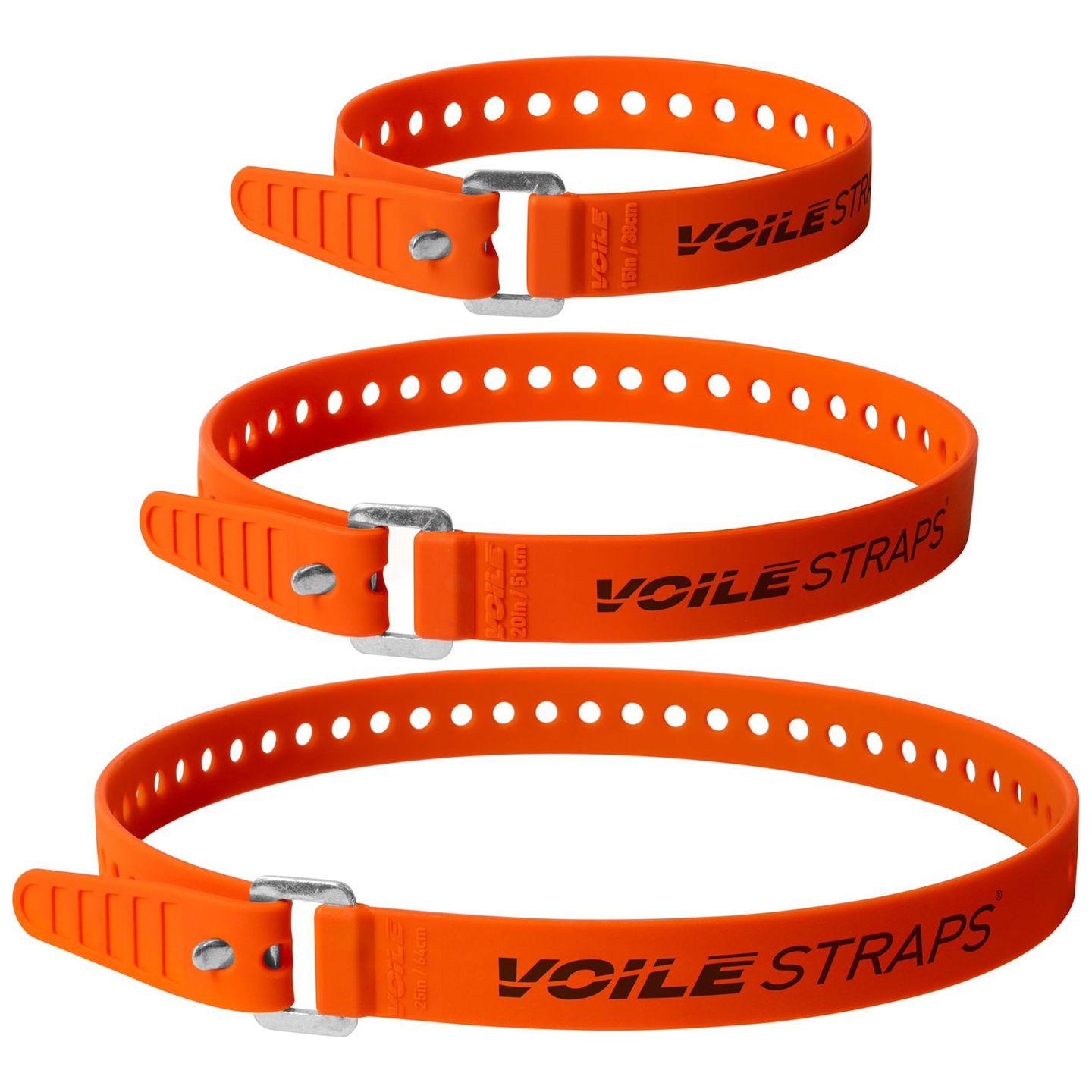 Set Amarras Voile Straps Aluminum Buckle Variety Pack 15/20/25 Inch