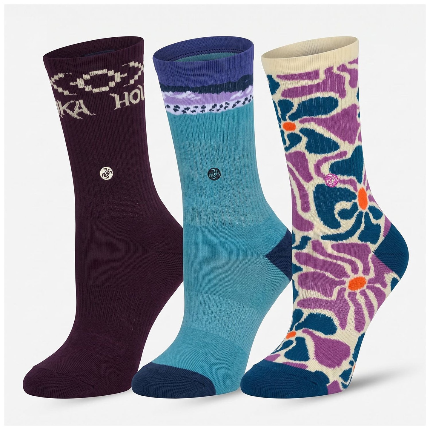 Calcetines Mujer Las Tres Puntas Pack Medio Azul / Celeste / Burdeo V27