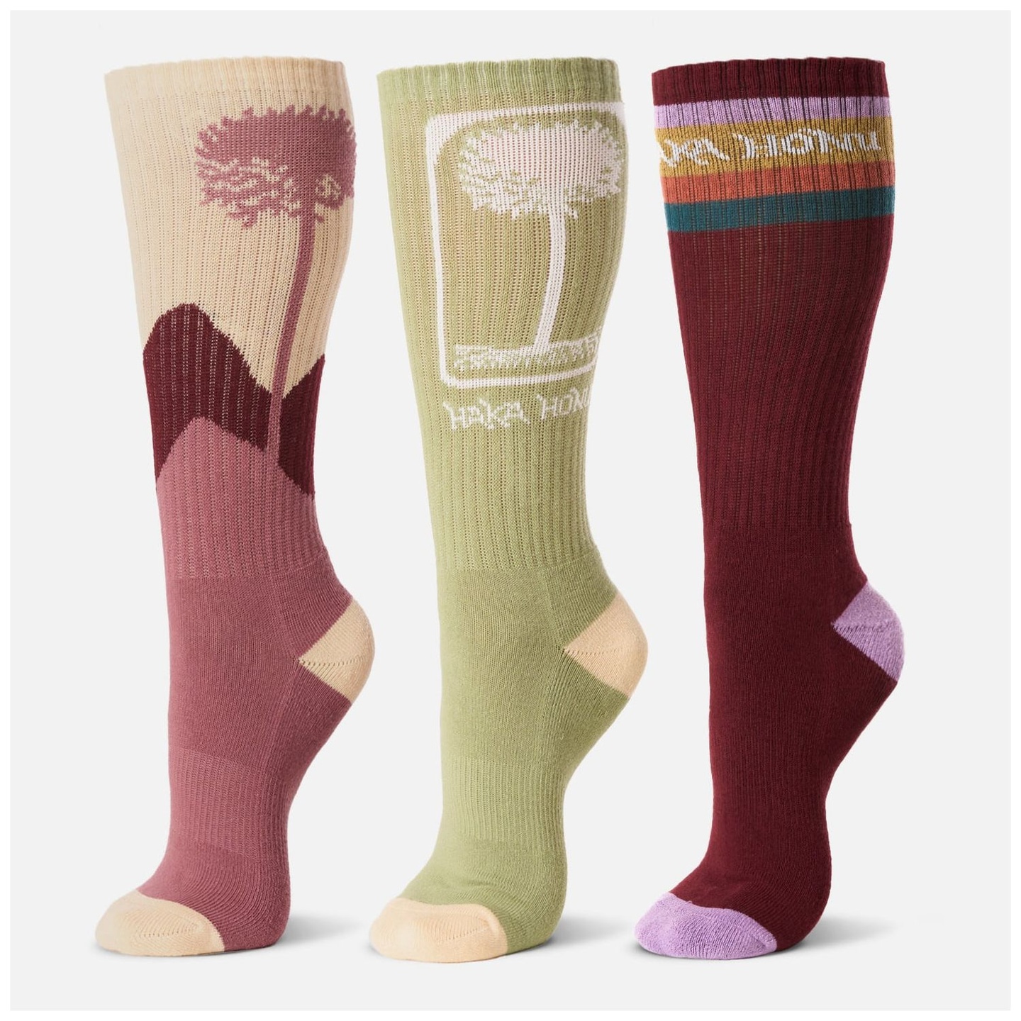 Calcetines Mujer Las Tres Puntas Pack Largo Azul / Celeste / Burdeo V26
