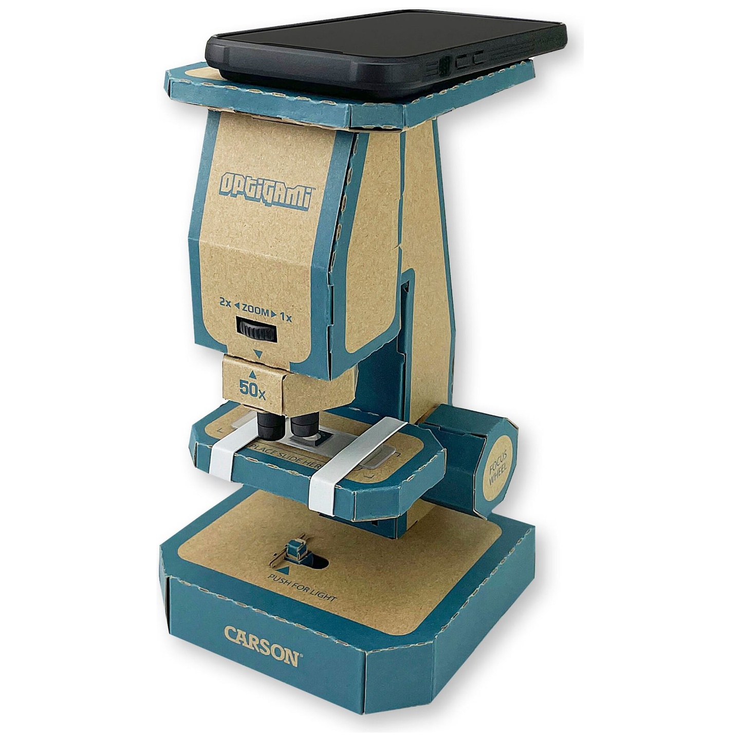 Kit Microscopio Armable Niños Optigami 50-400x