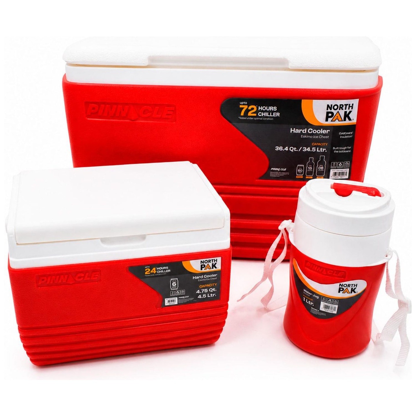 Combo Set Cooler 3 Piezas 34L + 4.5L + 1L
