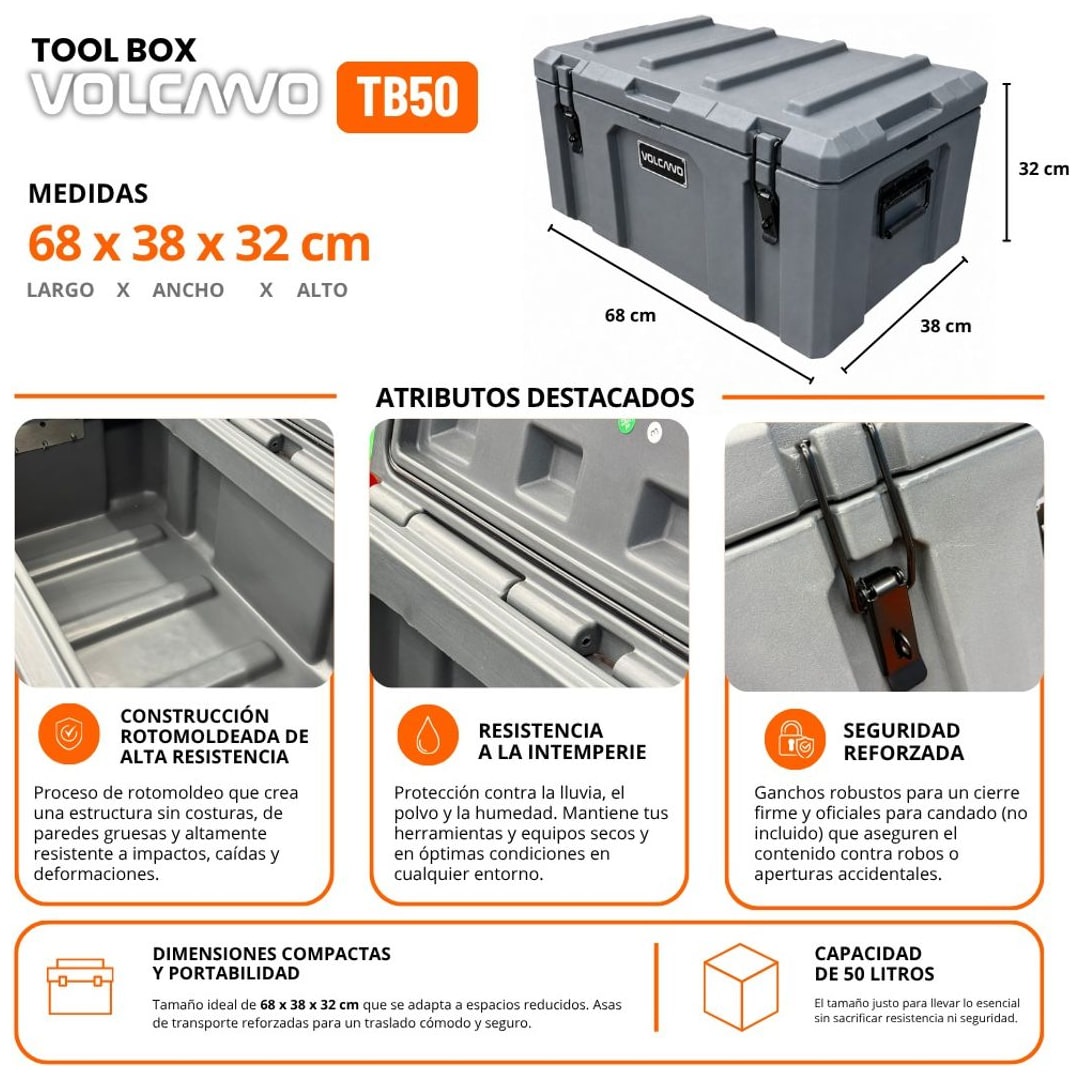 Pack Triple Tool Box Rotomoldeada TB 160 LT, 90 LT y 50 LT