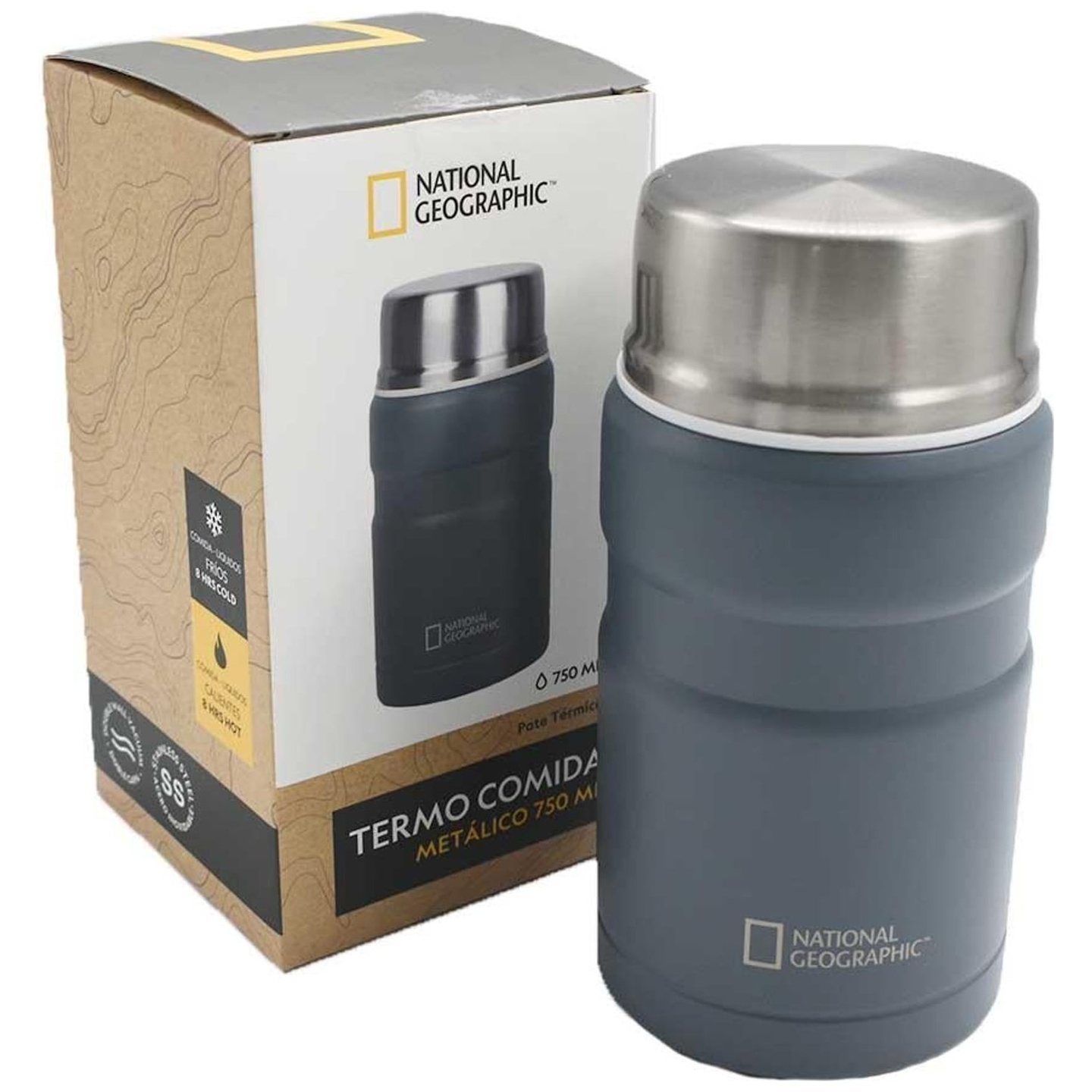 Termo Comida Acero Inoxidable 750ml con Cubiertos