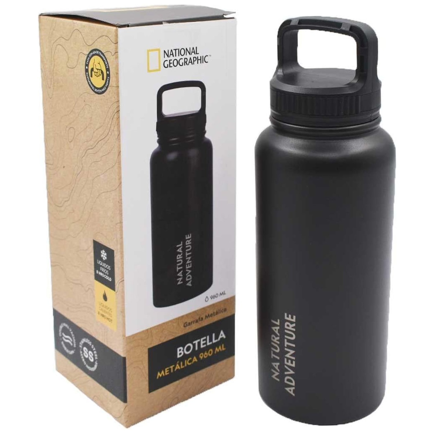 Botella Metálica Térmica Boca Ancha 960ml