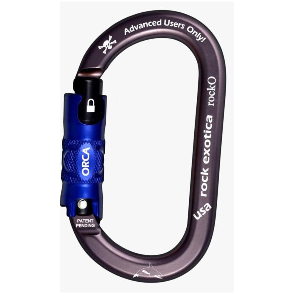 Mosquetón Aluminio Oval 3 Tiempos 24kN RockO Orca-Lock (C3-O) 