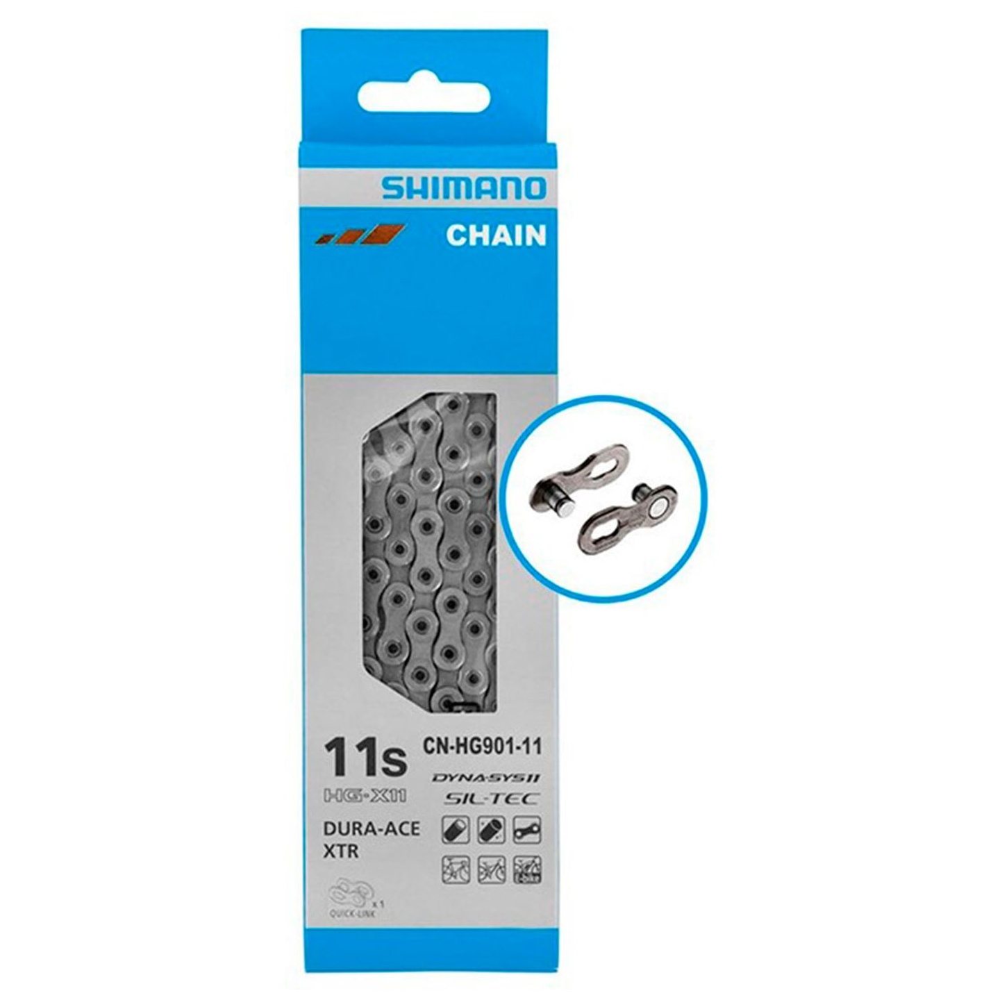 Cadena Shimano CN-E8000 11V 138 Eslabones con Quick-Link para E-Bike