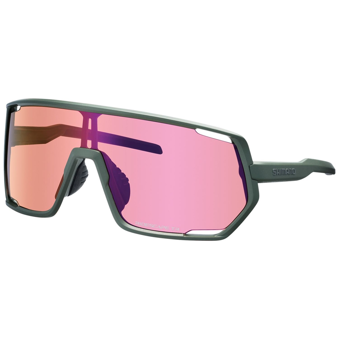 Lentes de Ciclismo Shimano Ridescape Trail Marco Verde Oliva con Cristal de Repuesto