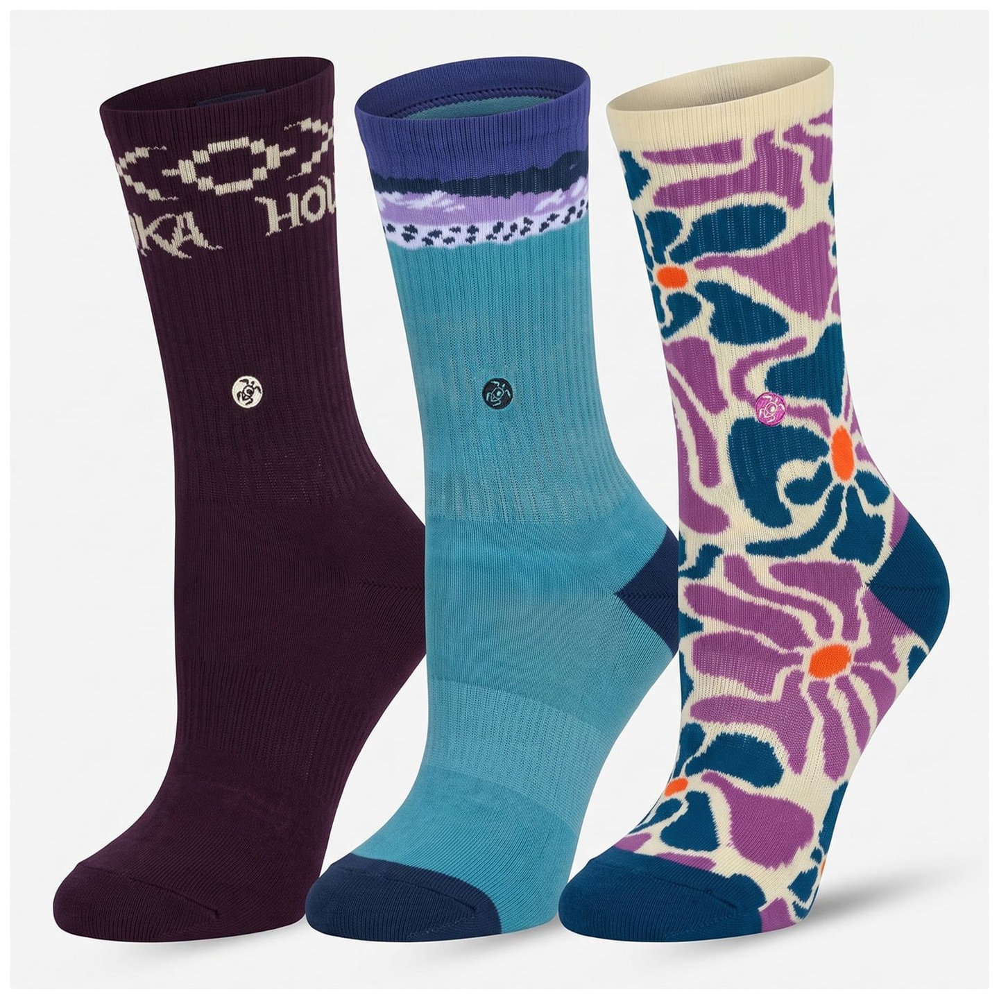 Calcetines Mujer Las Tres Puntas Pack Largo Azul / Celeste / Burdeo V27