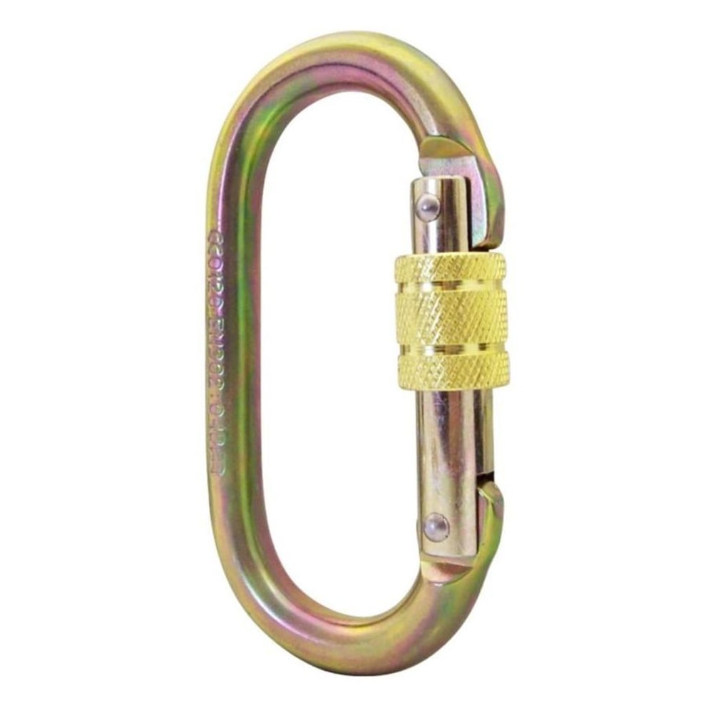 Mosqueton De Acero Oval Seguro Rosca (25 kn)