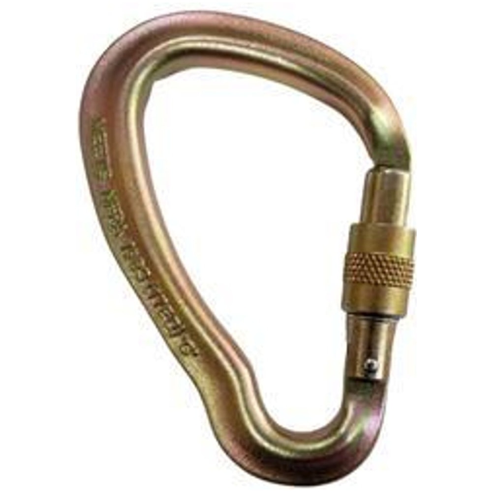 Mosquetón Acero Nfpa Asimétrico Big Dan Seguro Rosca 50kn